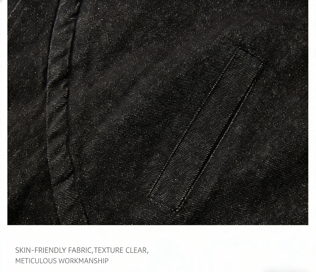 "Slanted Sequence - Dark Deconstructed Denim Jacket"